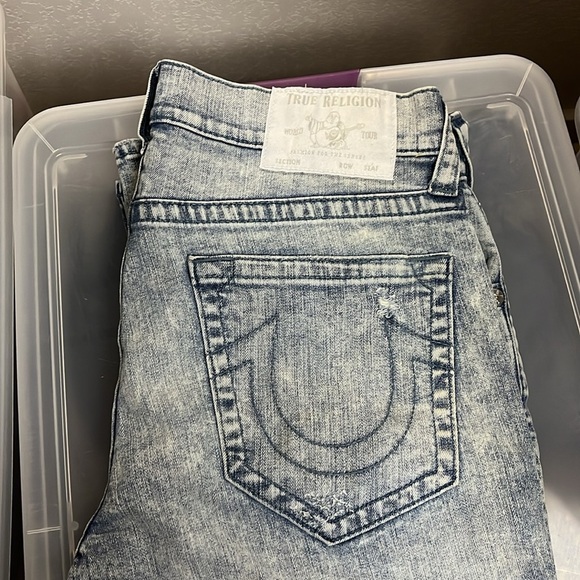 True religion Rocco Relaxed Skinny distressed Jeans size 33 - Picture 6 of 7